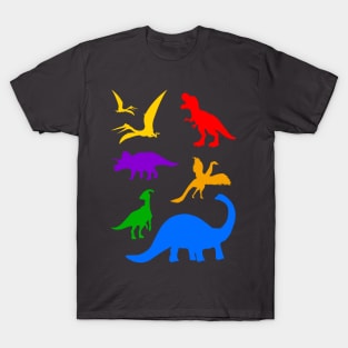 Dinosaurs In Color T-Shirt